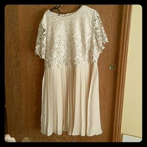 Champagne and Ivory Lace Dress